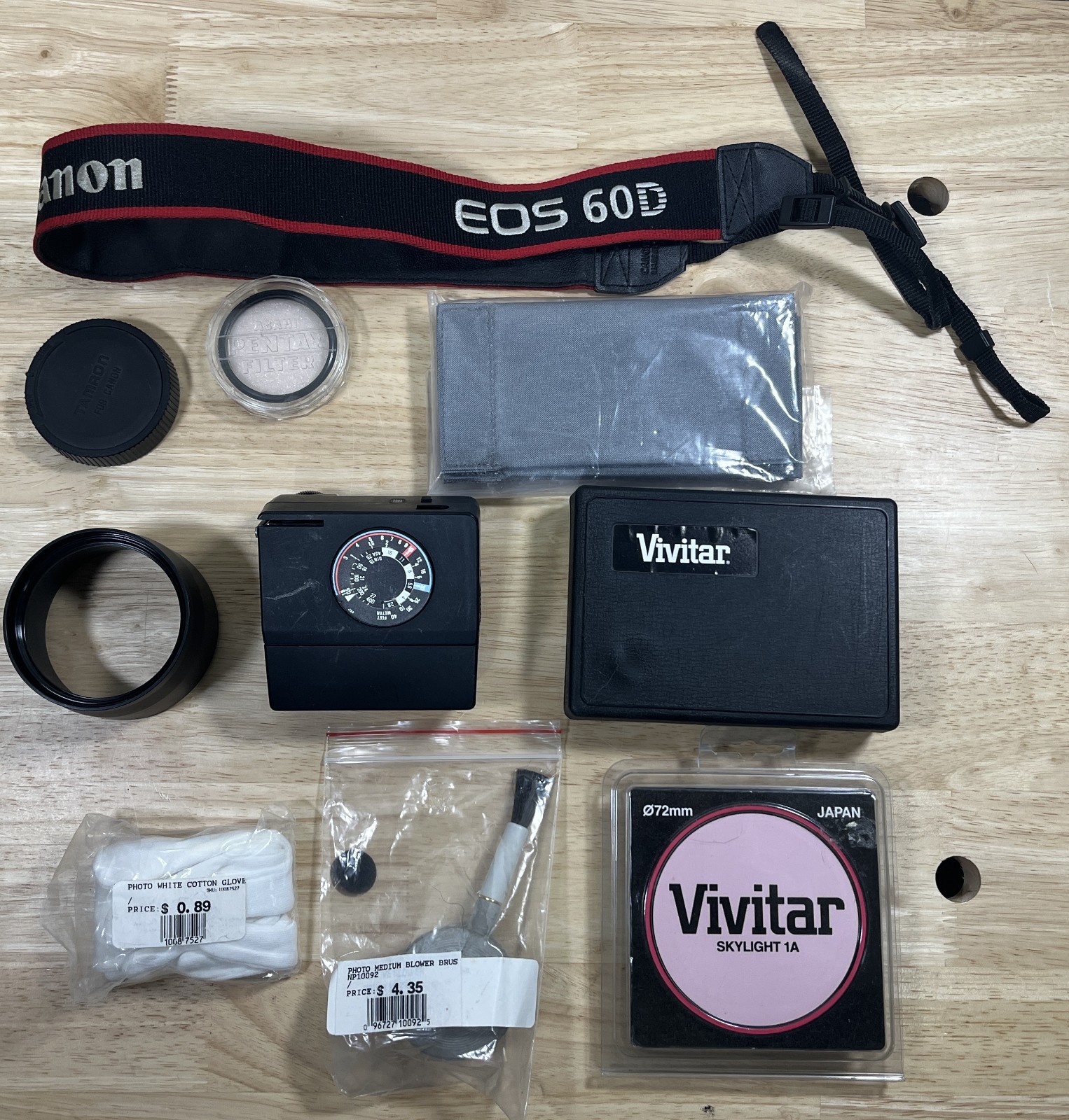 Vintage Camera Accessory & Parts Lot – Vivitar – Canon – Filters – Cleaning Kit