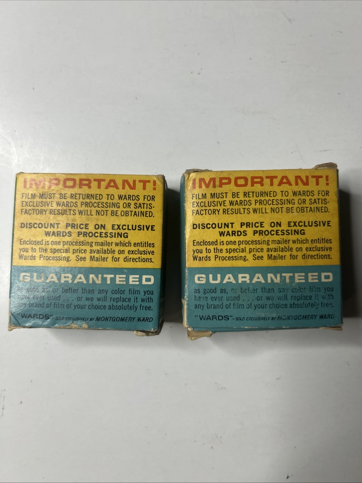 Vintage Montgomery Ward Color Movie Film Sealed Tin Box Processing Mailer