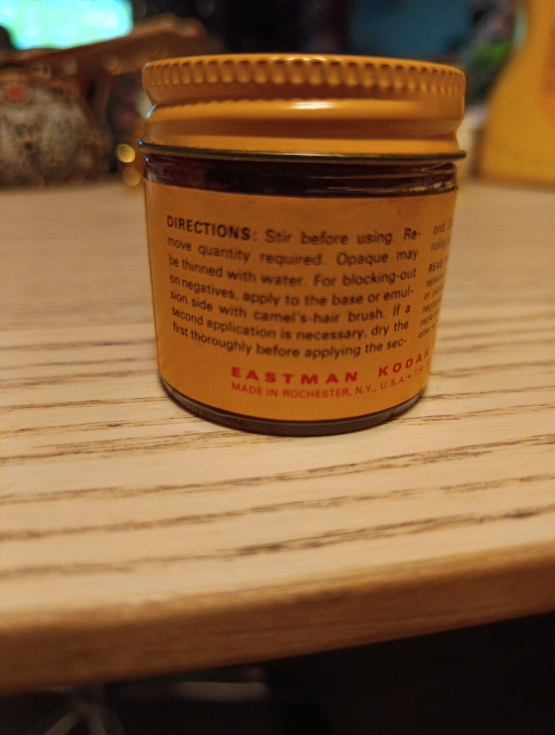 Vintage Eastman Kodak Co. Opaque Red Not Tested
