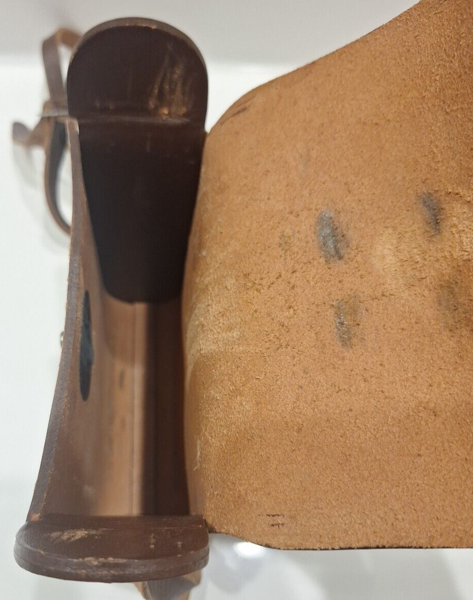 Leather Camera Case Bag Brown with two buckle shoulder strap Vintage Rare