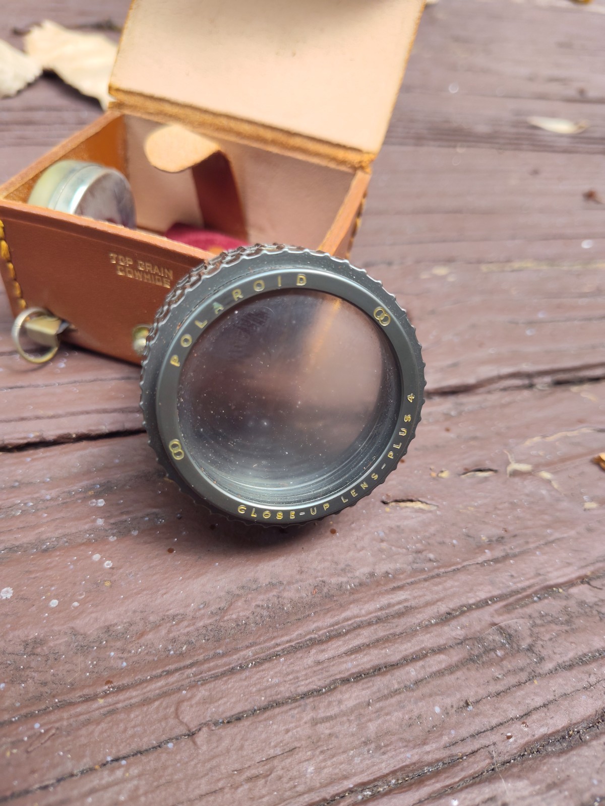 Vtg Polaroid Close Up Lens Plus 1 Kit with Leather Case & Measure Tape Camera