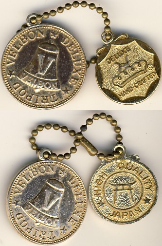 Velbon Camera Token Japan Tripods Advertisement Watch fobs 1955 1960s