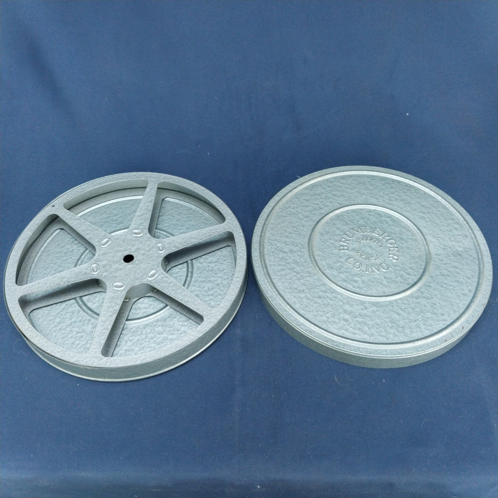 RARE Vintage Brumberger 7 1/4″ CO.INC REEL TIN Made in USA 8mm