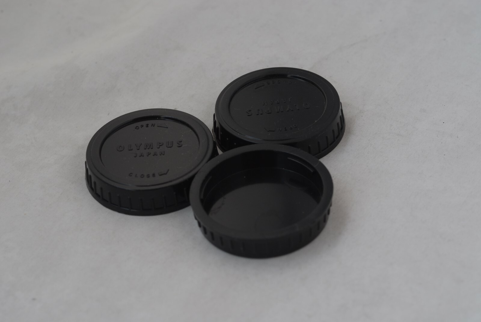 3 x Rear Lens Caps for Olympus Film Half-Frame Pen F, Pen FT Lens