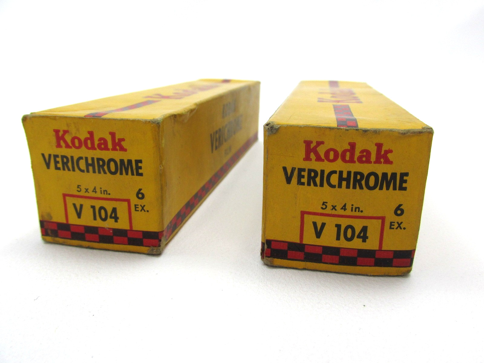 Vintage 1944 Kodak Verichrome Film V-104 Lot of 2 Sealed 5×4″