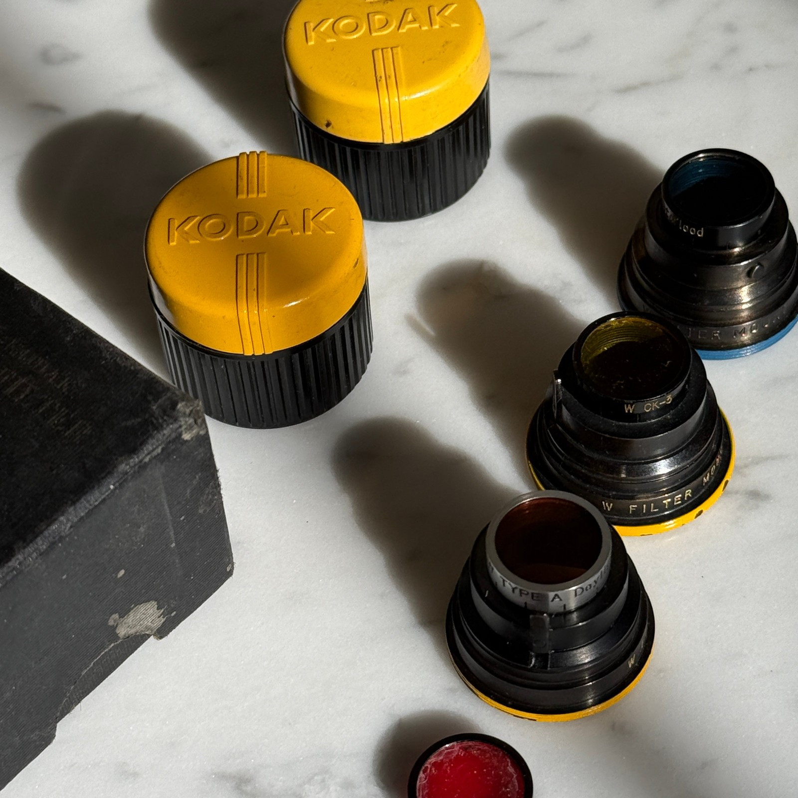 Vintage Kodak 16mm Cine Wratten Lens Filters – CK3, Daylight, & Photoflood w Box