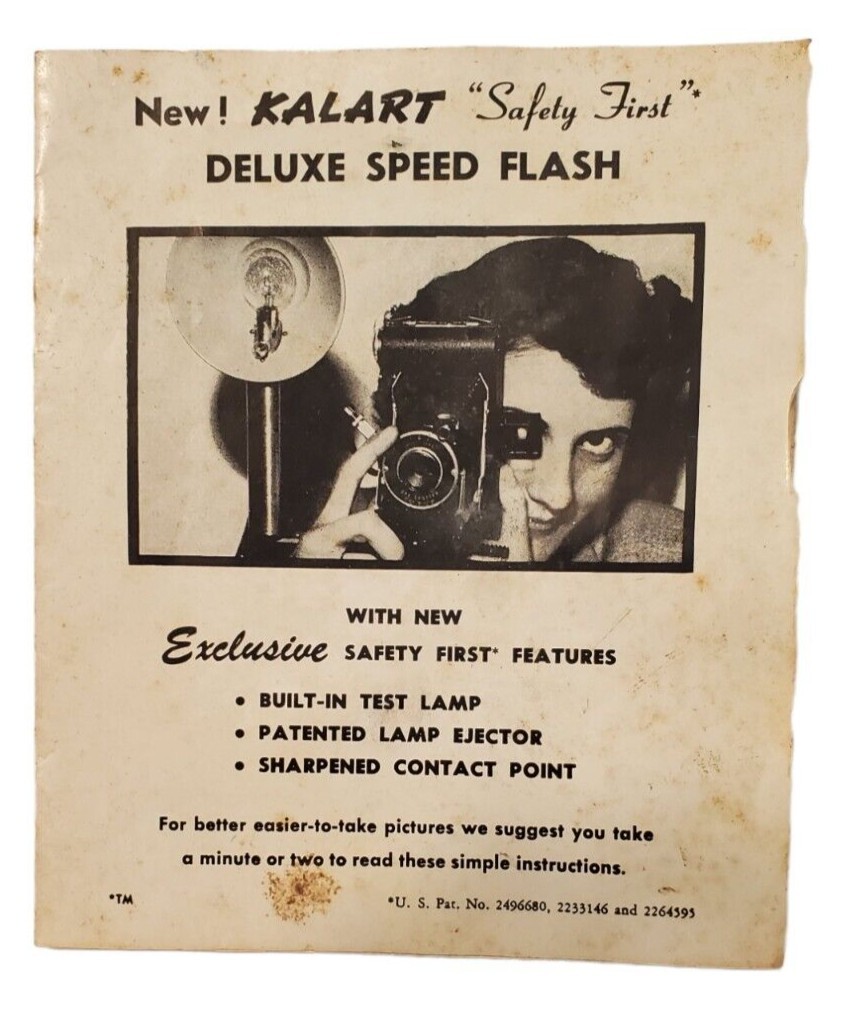 Kalart Speed Flash Safety First De Luxe Compak Original Box 1950’s Parts/Repair