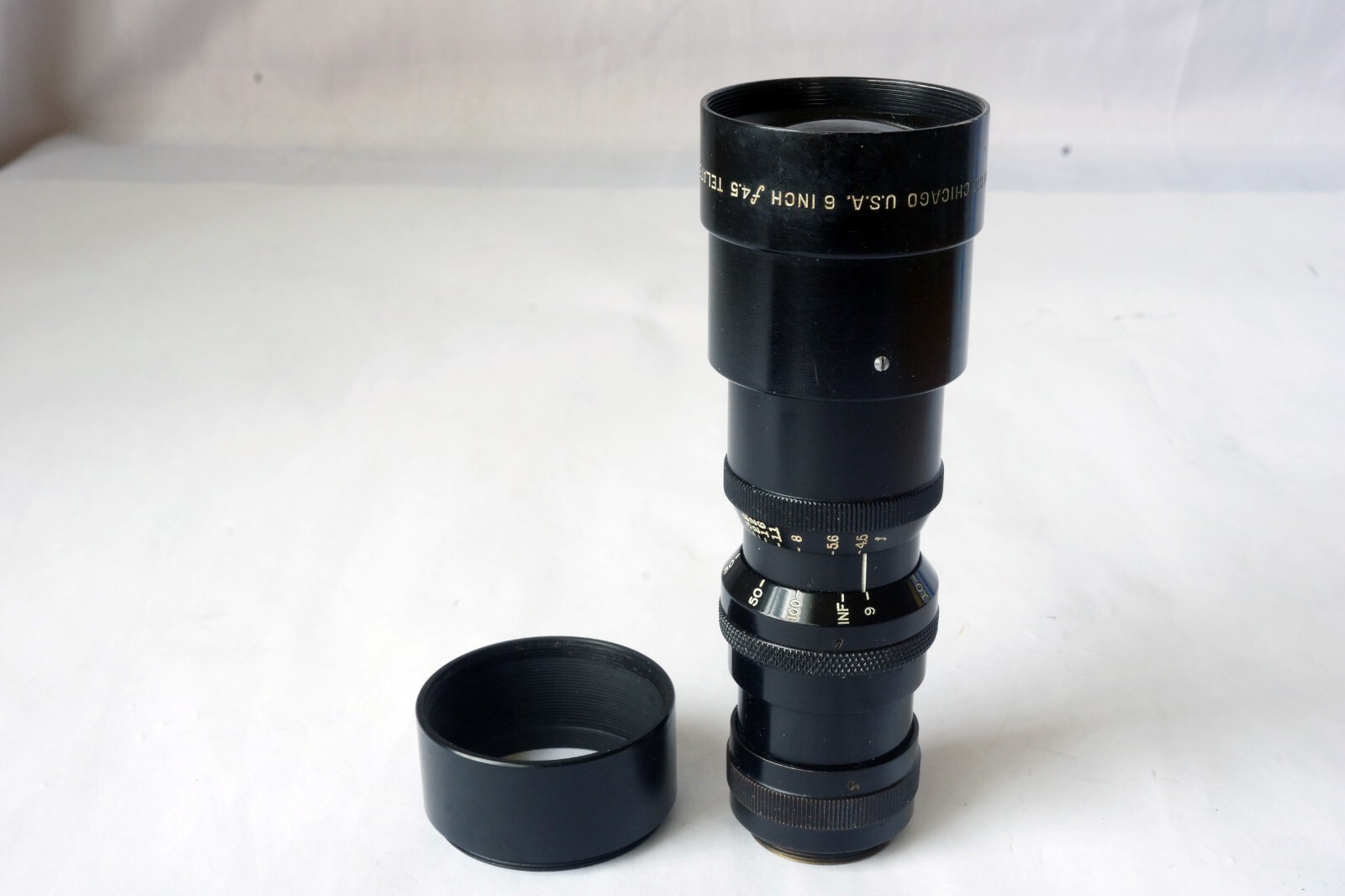 B & H Telate 6″ 150mm F4.5 Black Cine Camera Lens C Mount Good Working Order