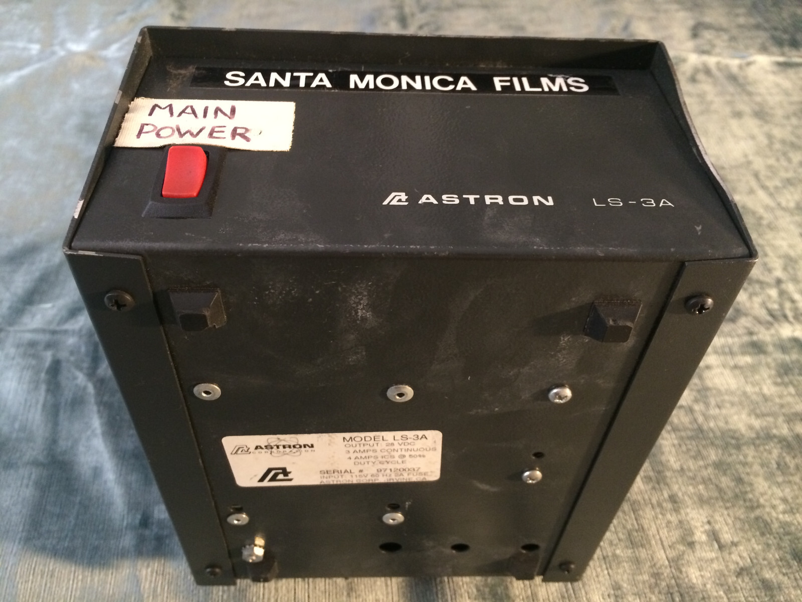 NORRIS FILM PRODUCTS POWER SUPPLY, 110 V.A.C. to 24 V.D.C. for TIME-LAPSE MOTORS
