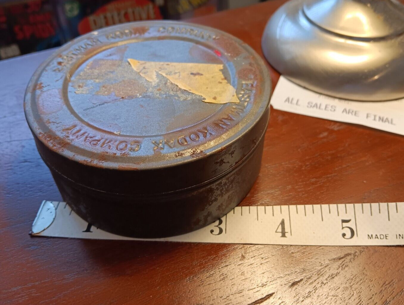 Vintage Eastman Kodak Company 35mm Film Canister Tin Pan 3 3/4 Wide Metal