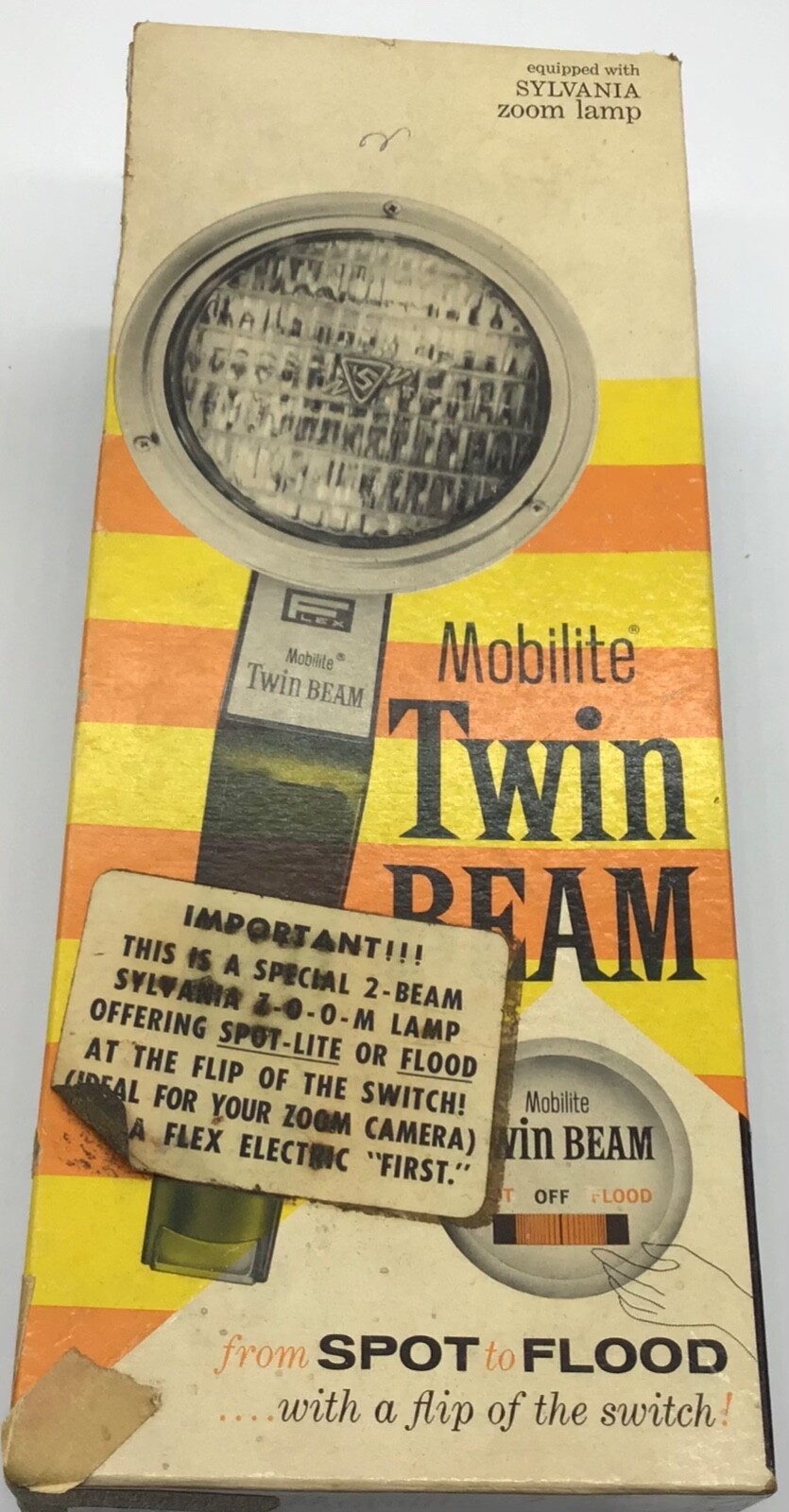 Vintage Mobilite Daylight Twin Beam Electric Flood Light 3400 K Great for Movies