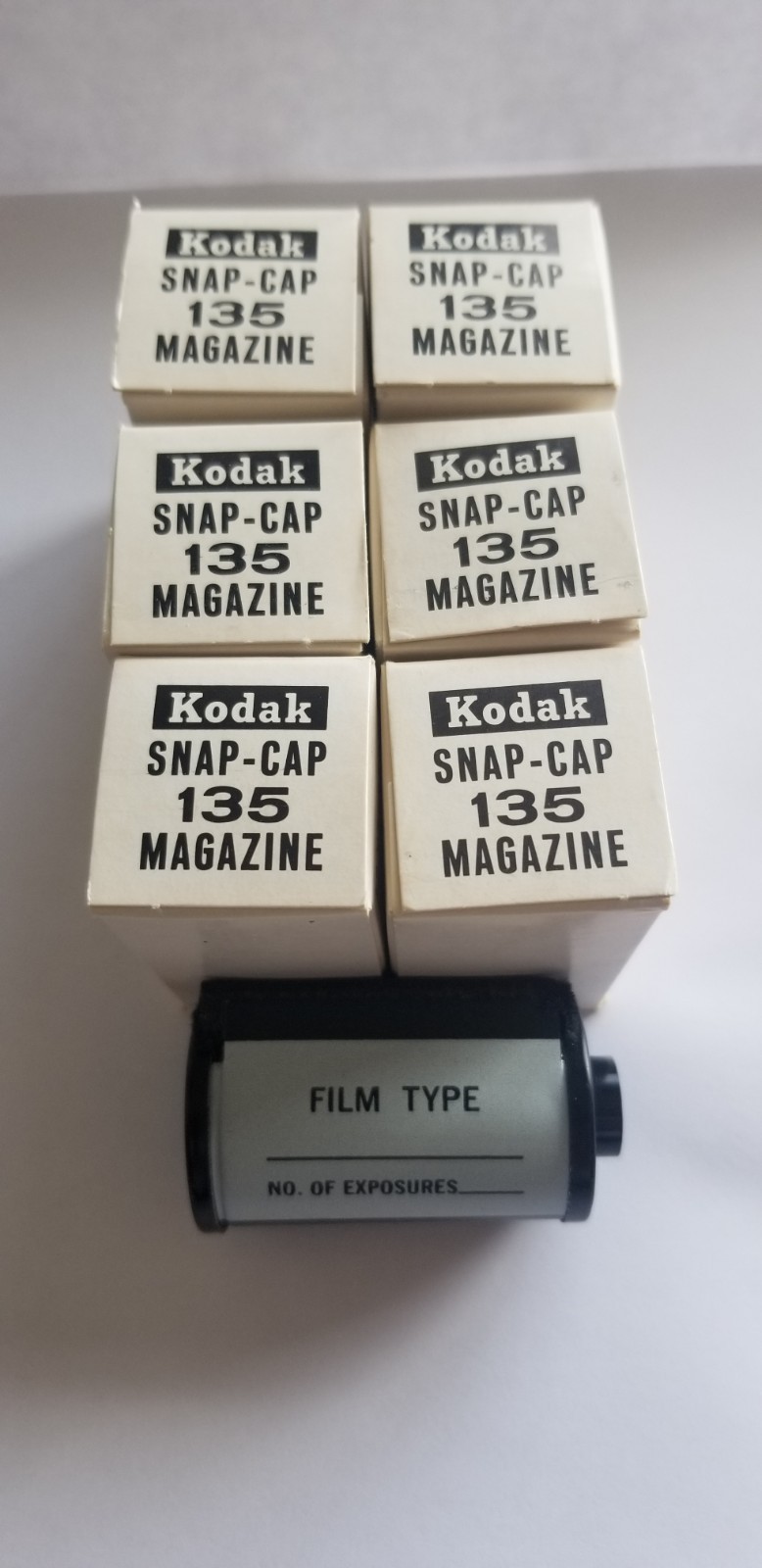 Kodak Snap-Cap 135 Magazine New Old Stock Lot of 7 J770