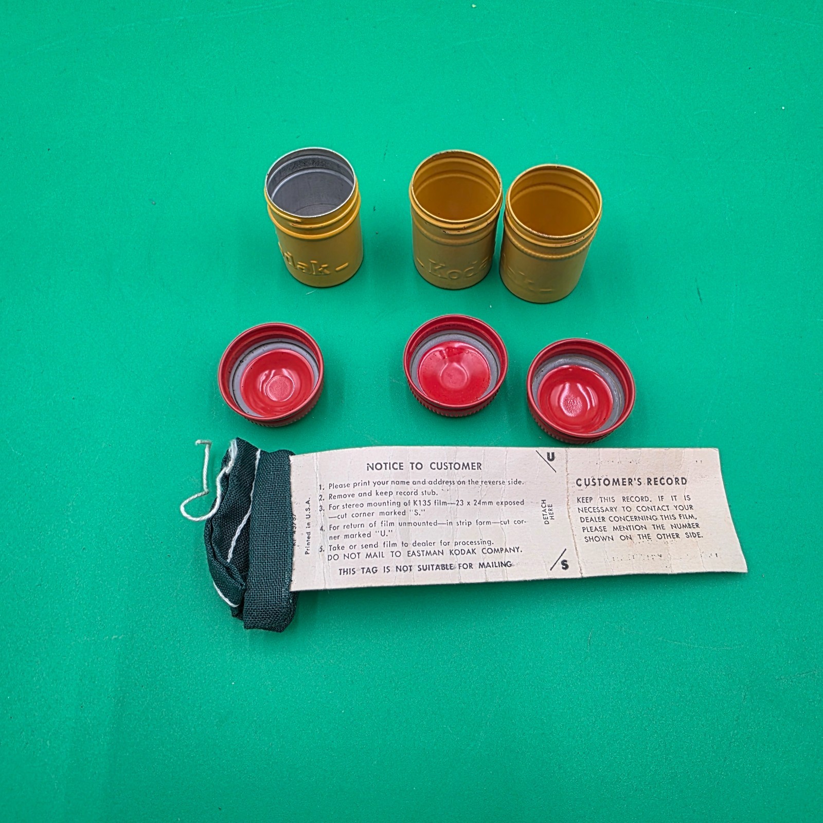 Vintage Lot of 3 KODAK Aluminum Film Screw-Top Canisters