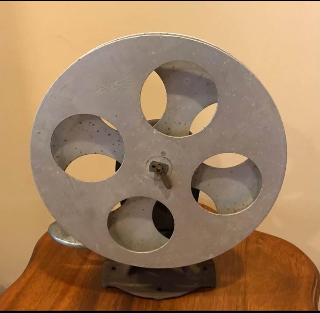 11.5″ HFC HOLLYWOOD FILM CO SPLIT Reel w/Hand Crank Rewinder