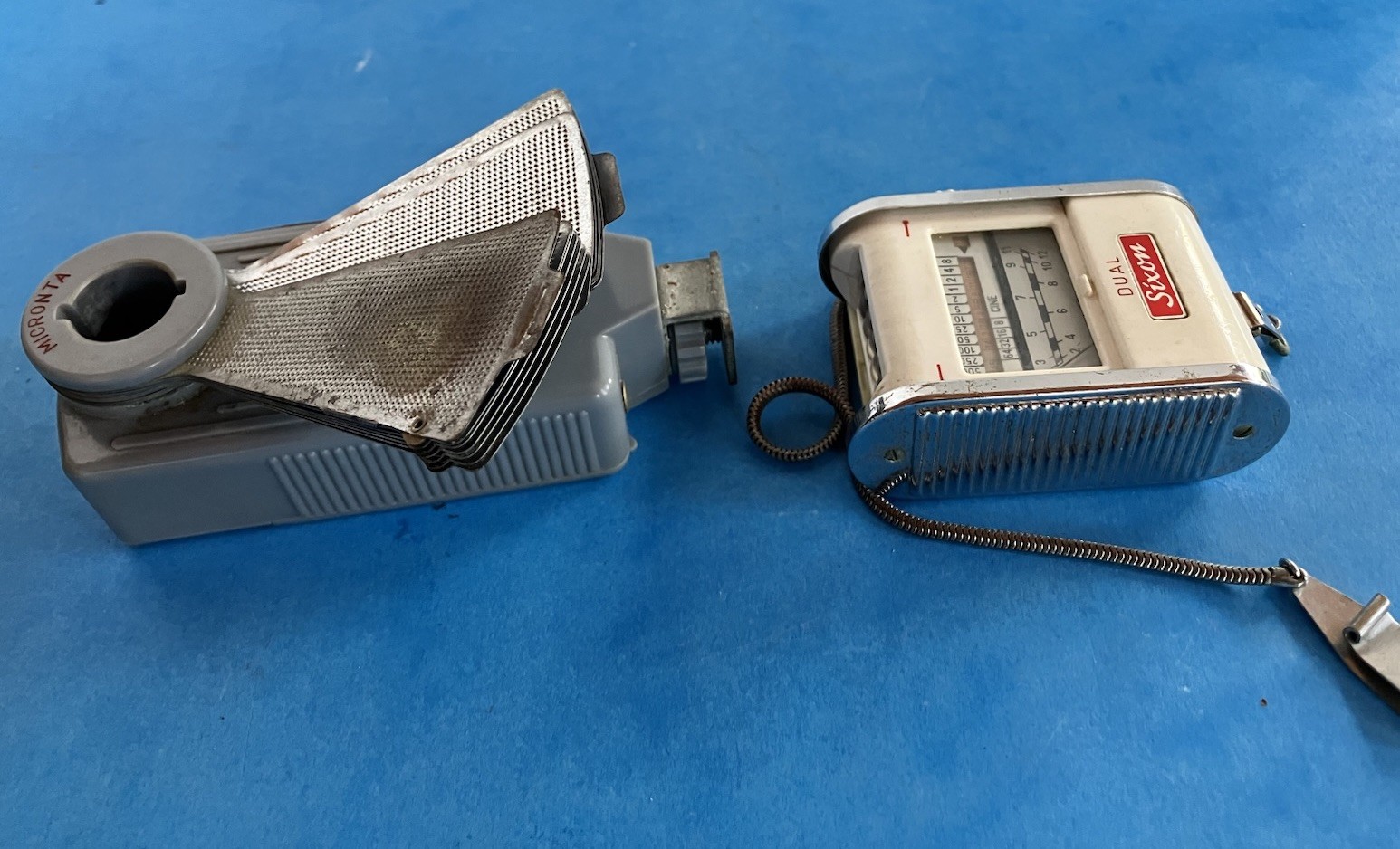 Vintage Micronta Folding Flash Reflector + Dual Sixon Light Meter