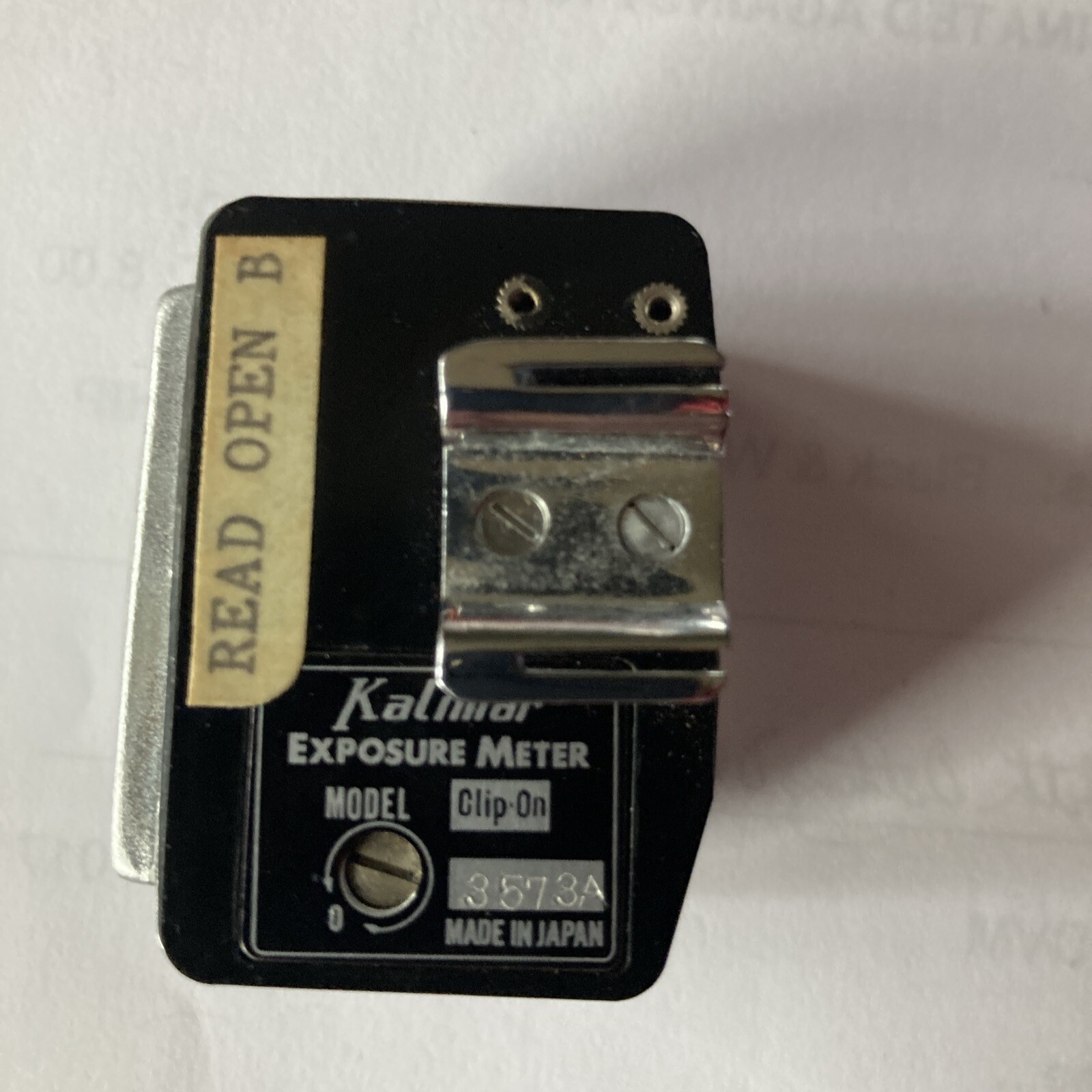 Vintage KALIMAR Exposure Meter Shoe Mount Model Clip On (Japan) W / Case !!
