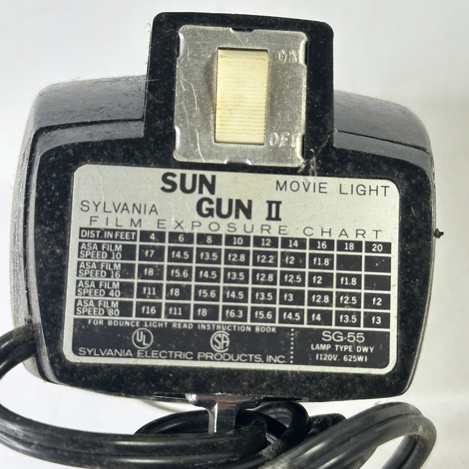 Vintage Sylvania Sun Gun II Movie Light Halogen Bulb Works Plus Extra Sun Light