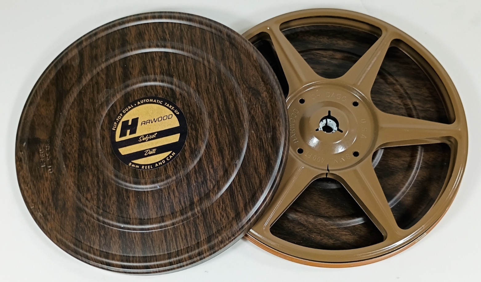 Vintage Harwood 8mm Metal Film Tin with 7″ Reel.