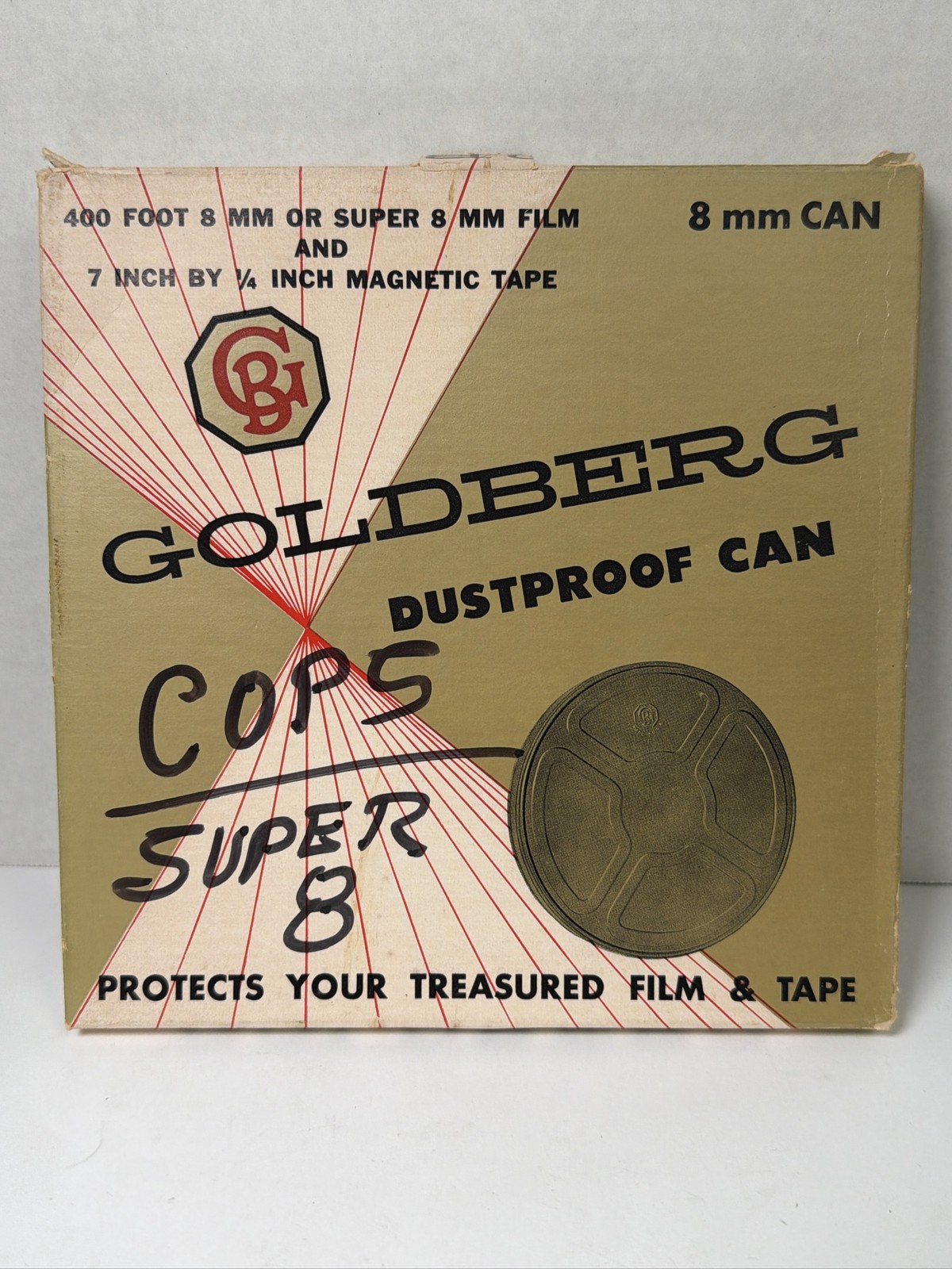 Goldberg Brothers “Cops / Super 8) 8mm Super 8 Film Can Dustproof