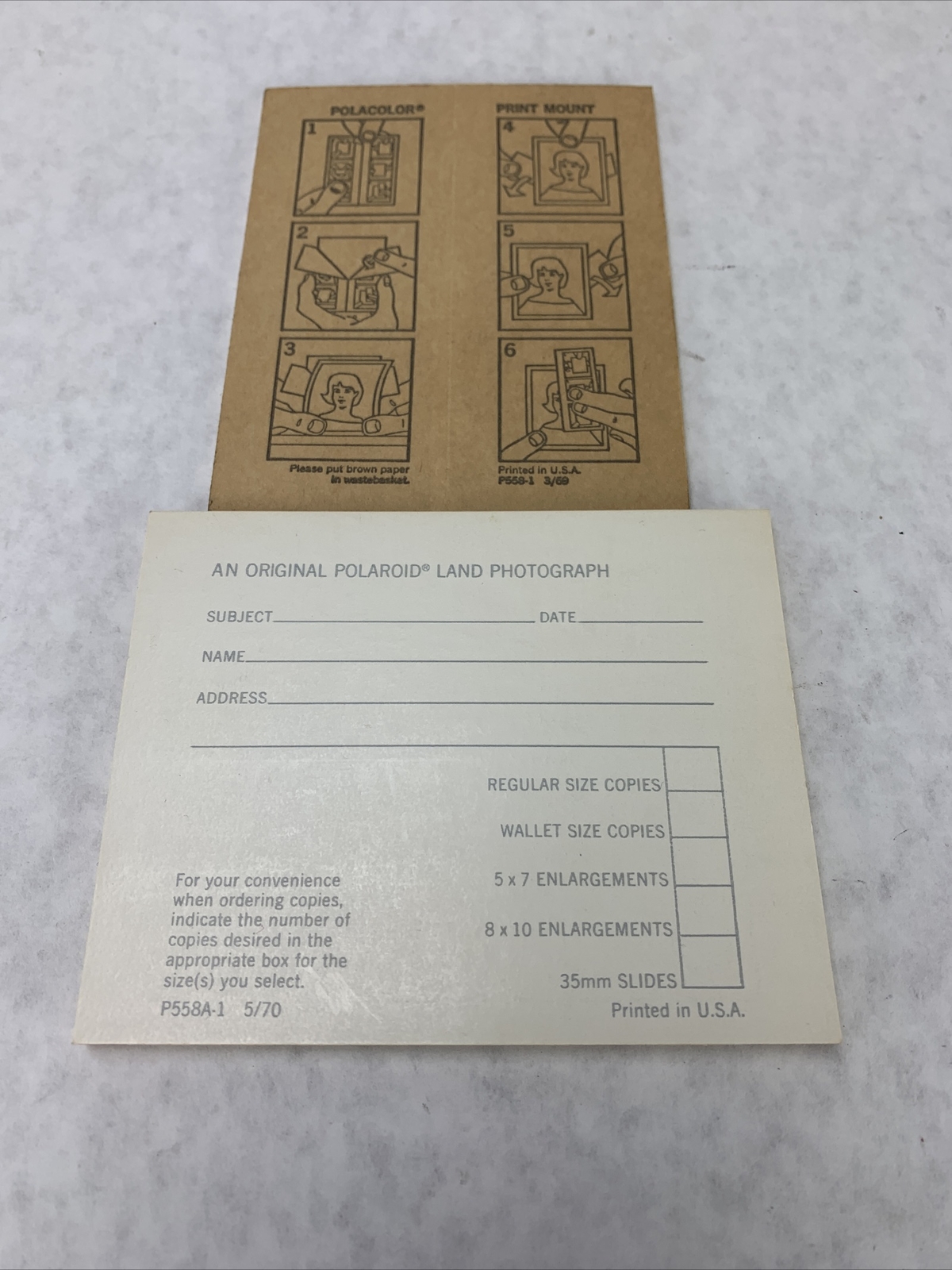 lot of 12 POLACOLOR PRINT MOUNT