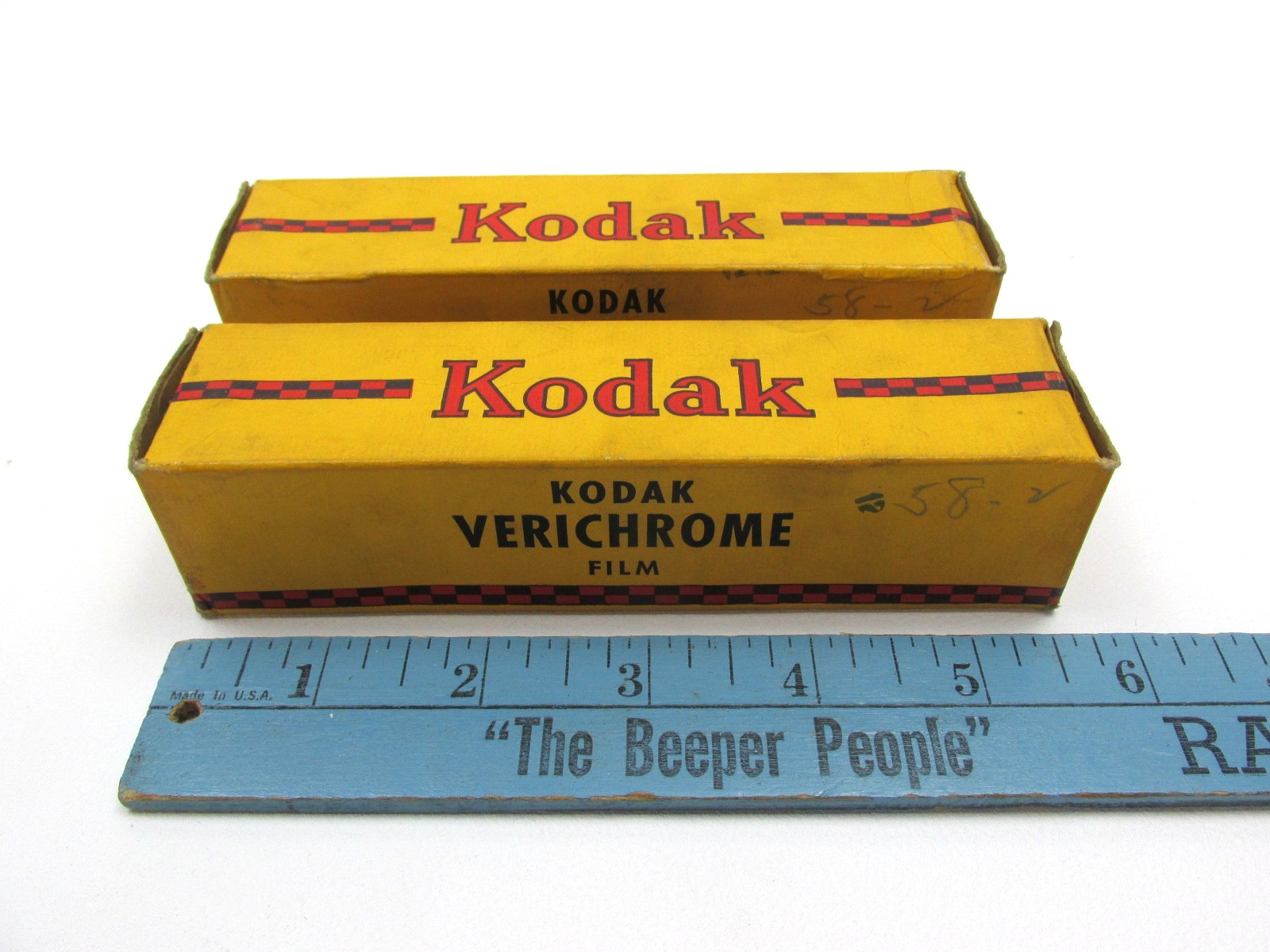 Vintage 1944 Kodak Verichrome Film V-104 Lot of 2 Sealed 5×4″