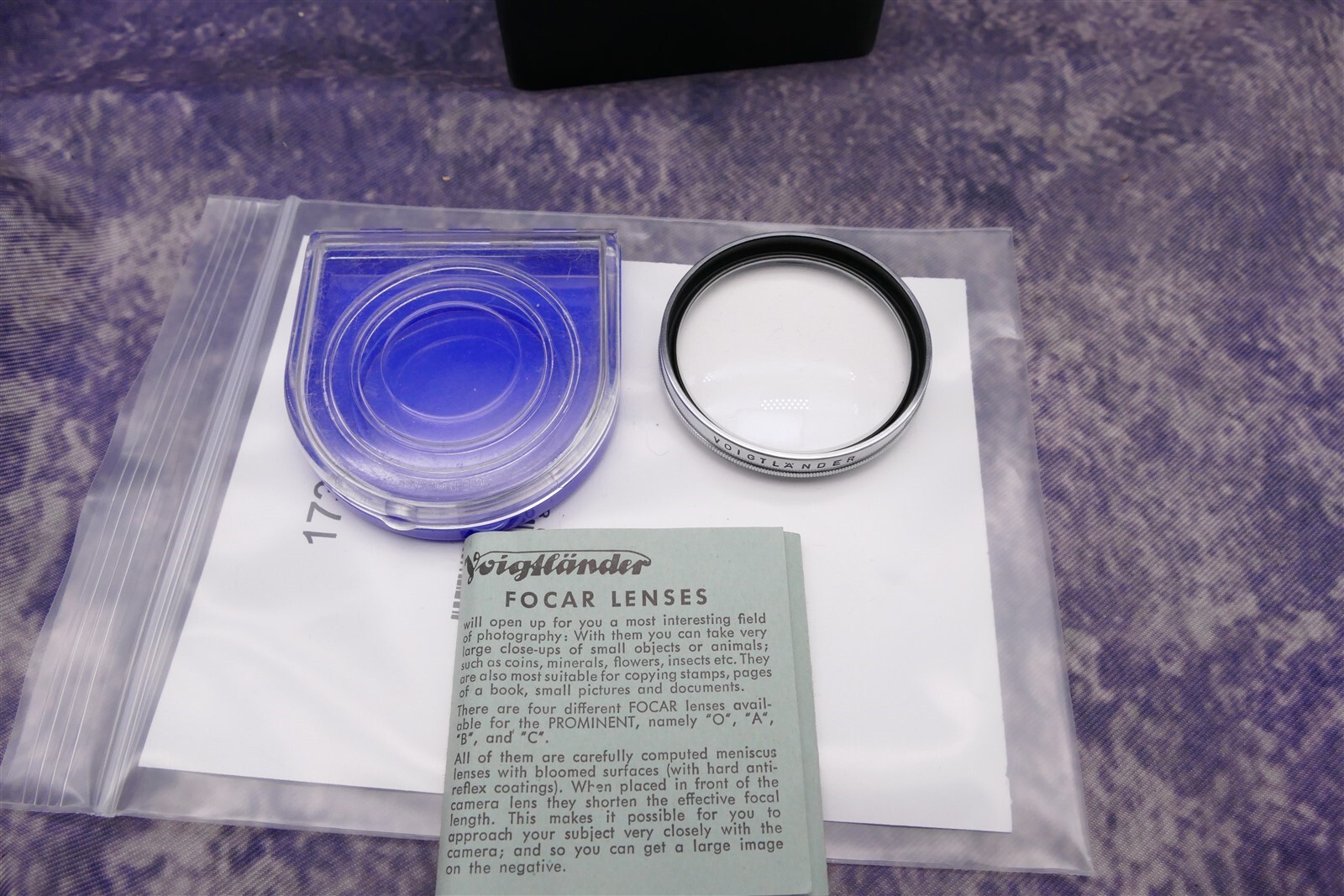 Voigtlander Focar C 345/47 47mm Slip on Close-Up Filter With Case