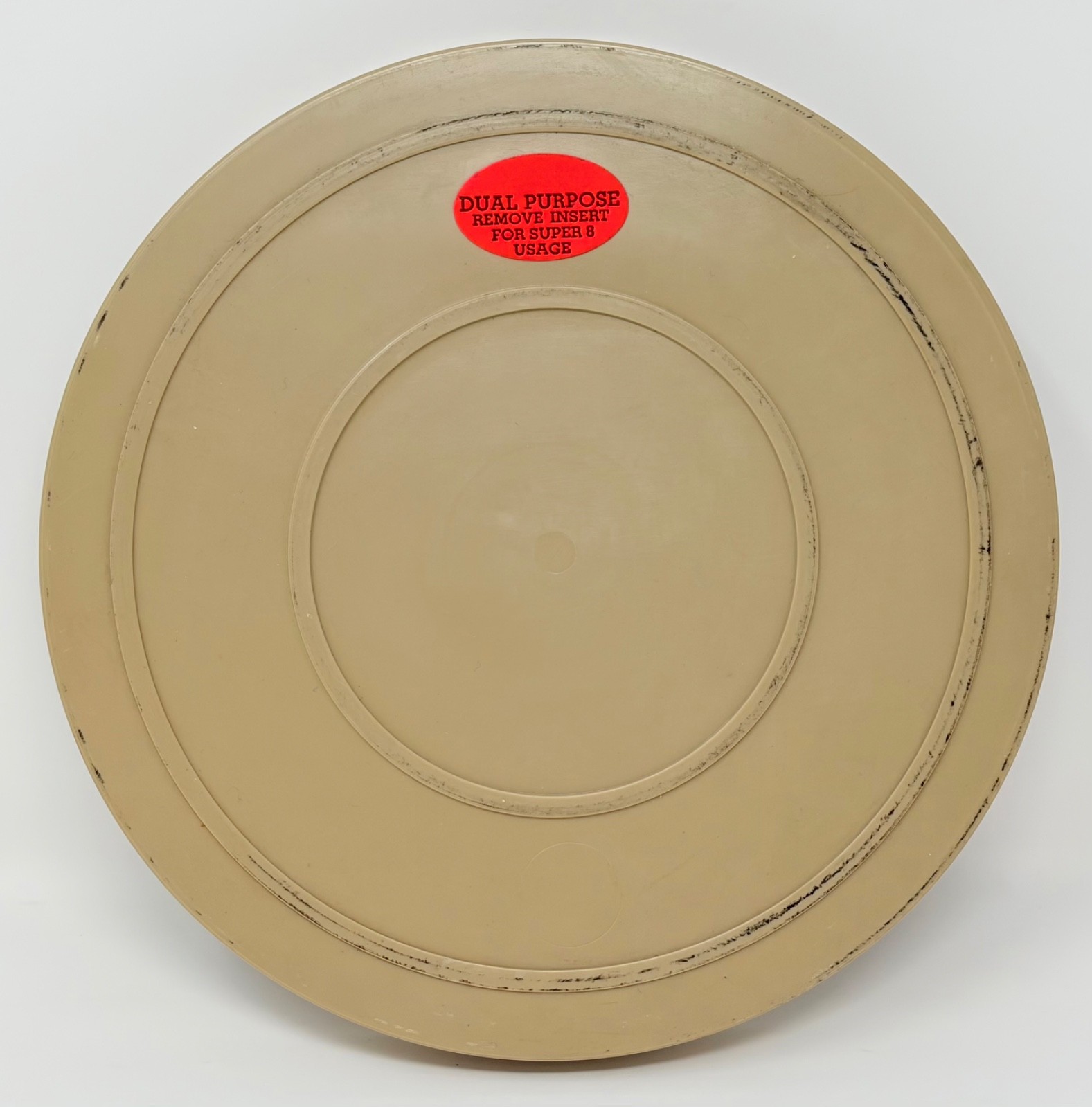 Vintage Dual 8mm Super 8mm Film Reel 400 Ft w/ Adapter Hub & Case 7 Inch Spool