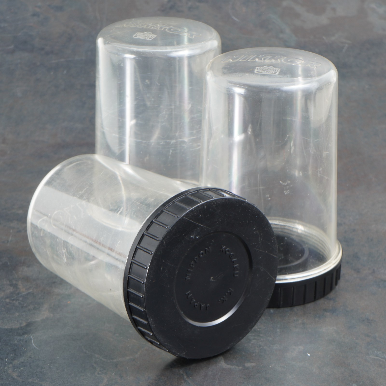 :Lot of 3 Genuine Nikon Nikkor 5″ Tall Clear Bubble Lens Cases