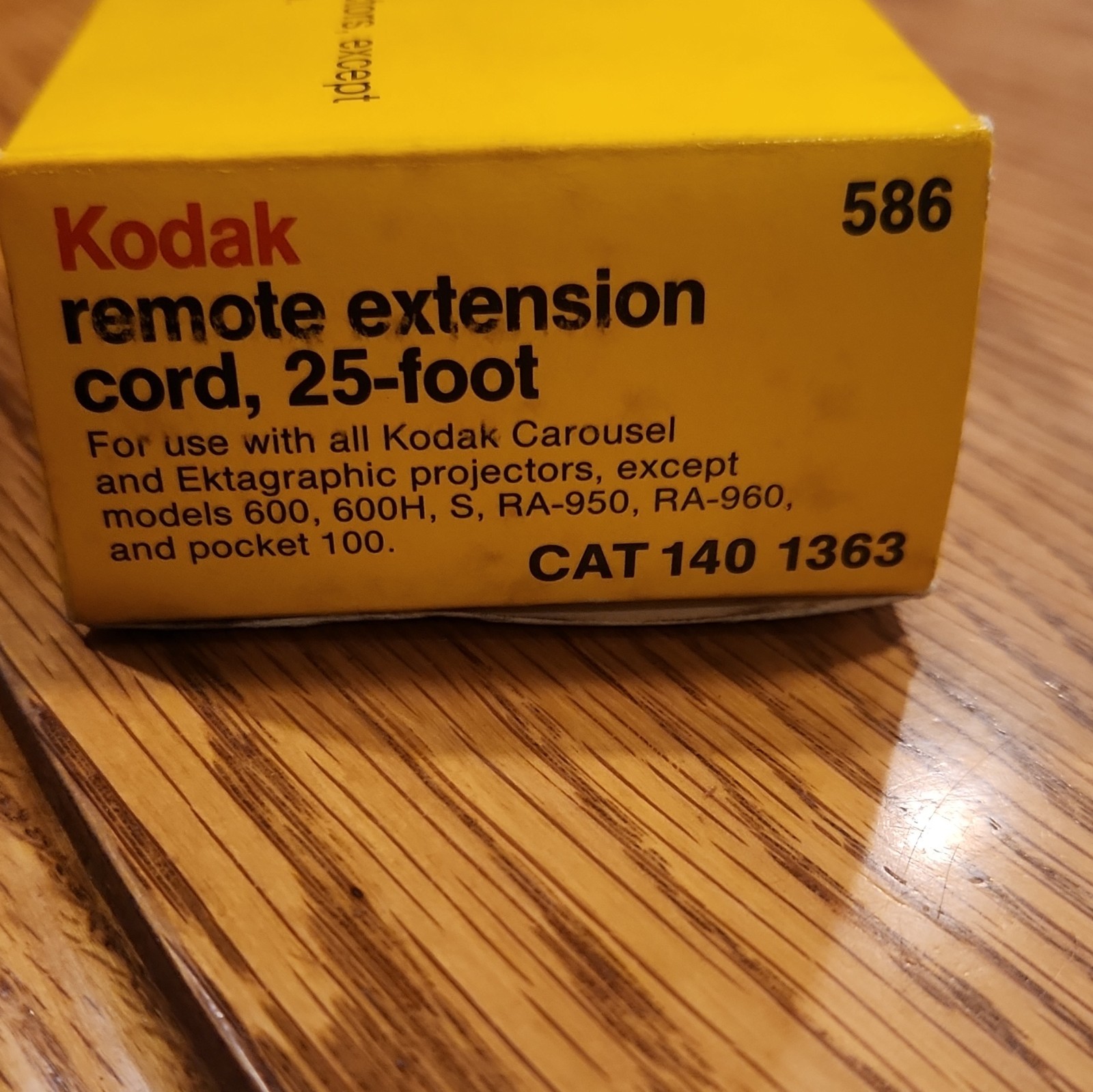 Kodak Remote Extension Cord 25 ft Model 586 for Carousel Ektagraphic
