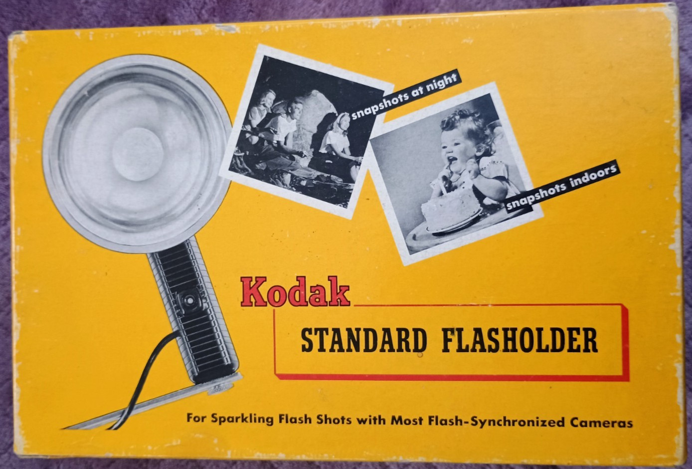 Vintage Kodak Standard Flasholder Box & Manual 1950s Flash Unit Rochester NY