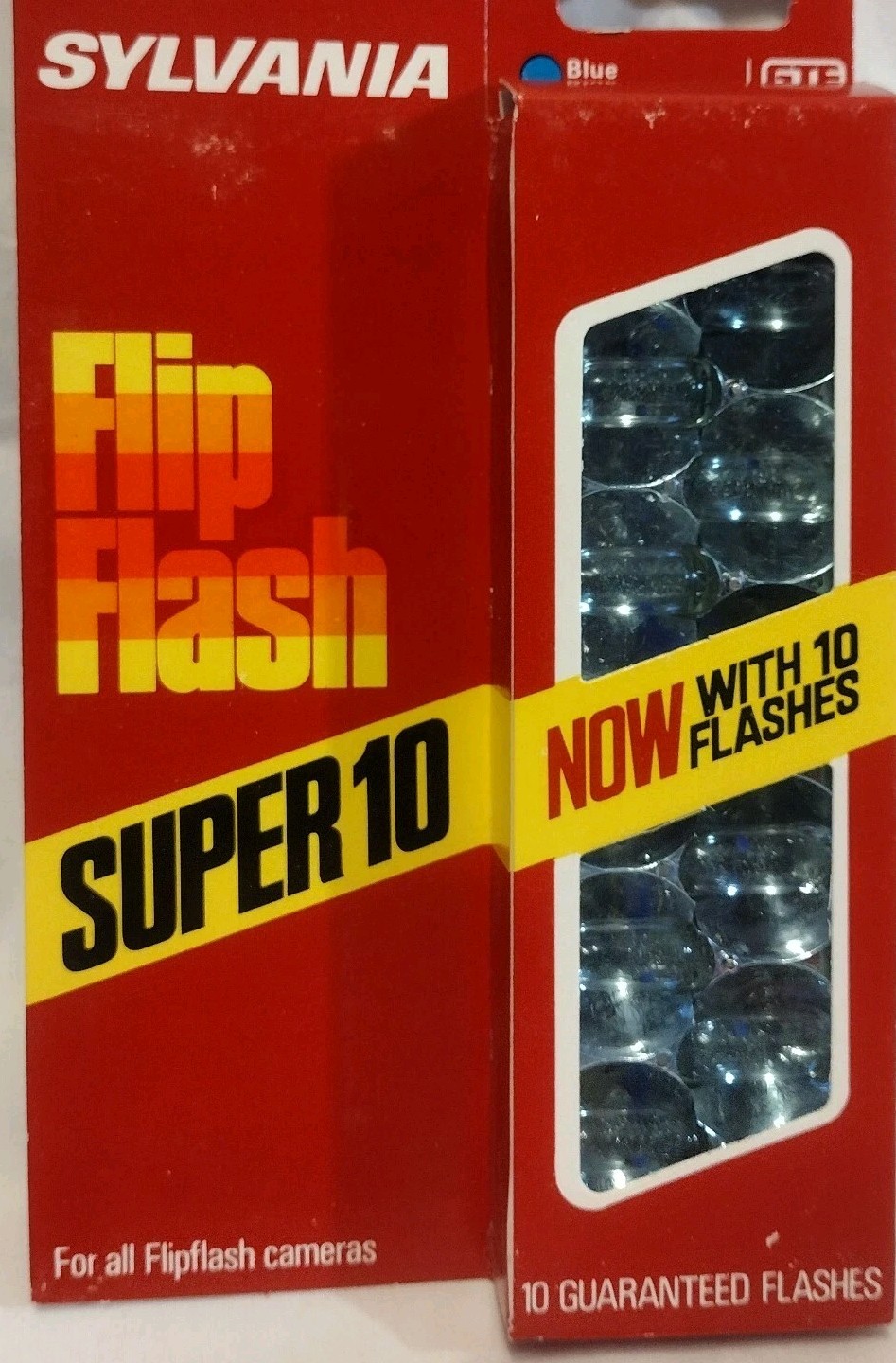 Box Of 12 Carded Vintage Sylvania FlipFlash Super 10 Blue Dot. 120 Flashes