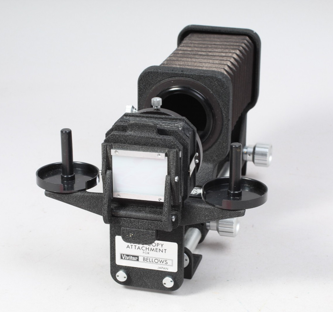 VIVITAR 57-0307 BELLOWS AND SLIDE COPIER IN THE BOX W MANUAL M42 MOUNT
