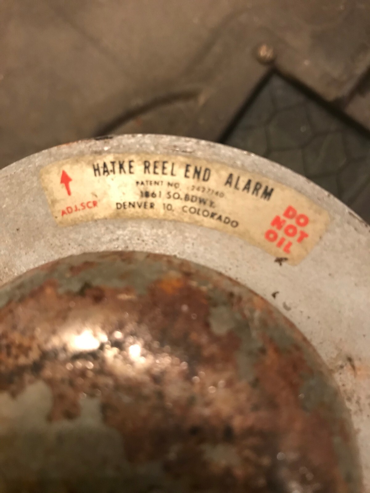 RCA 35mm Movie Projector Film Feed Reel Magazine Can w/ Hatke End Alarm Simplex