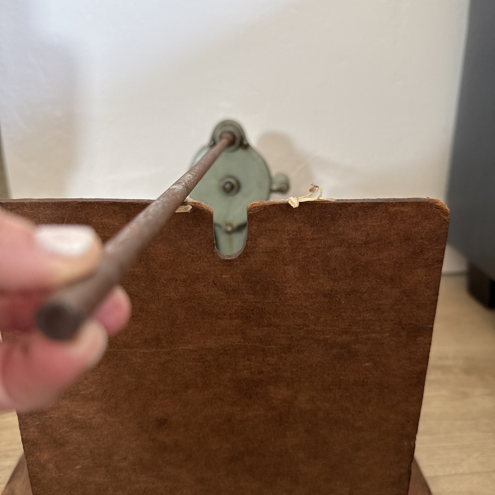 Antique Neumade Everwear Cast Iron Manual Film Rewinder Working and Mounted