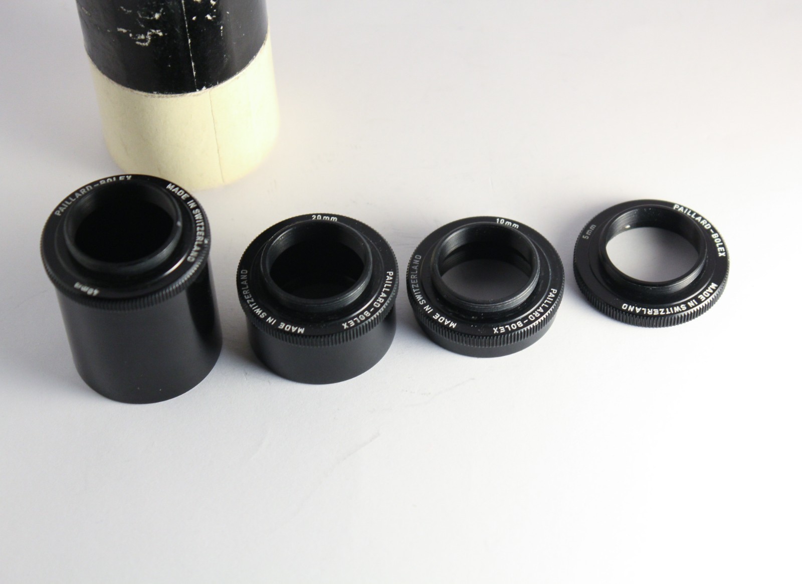 Original Paillard Bolex C Mount Macro Extension Rings set Tubes Tubex H16 reflex