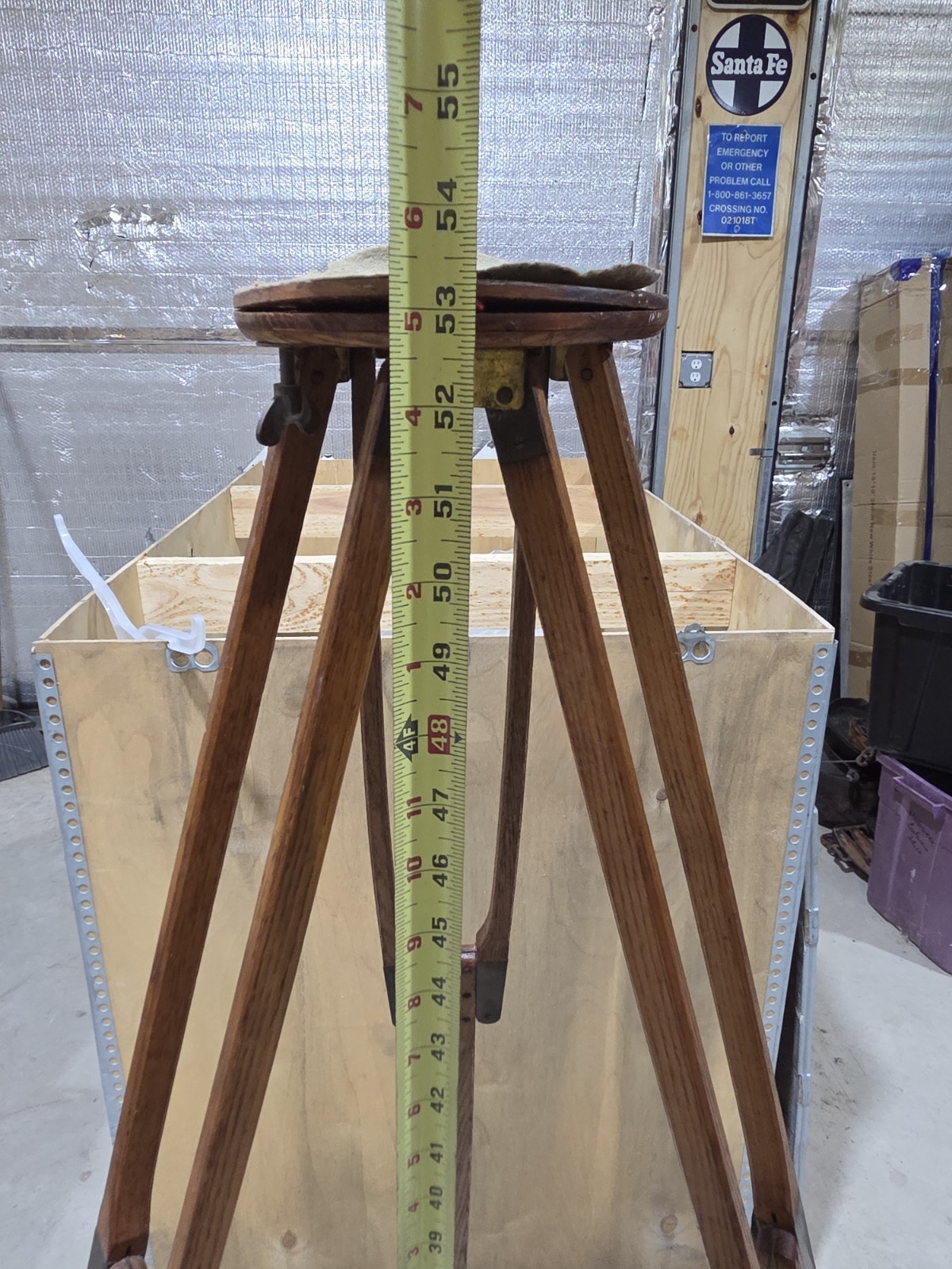 Antique Eastman Kodak Co. wooden Crown Tripod Rare Vintage