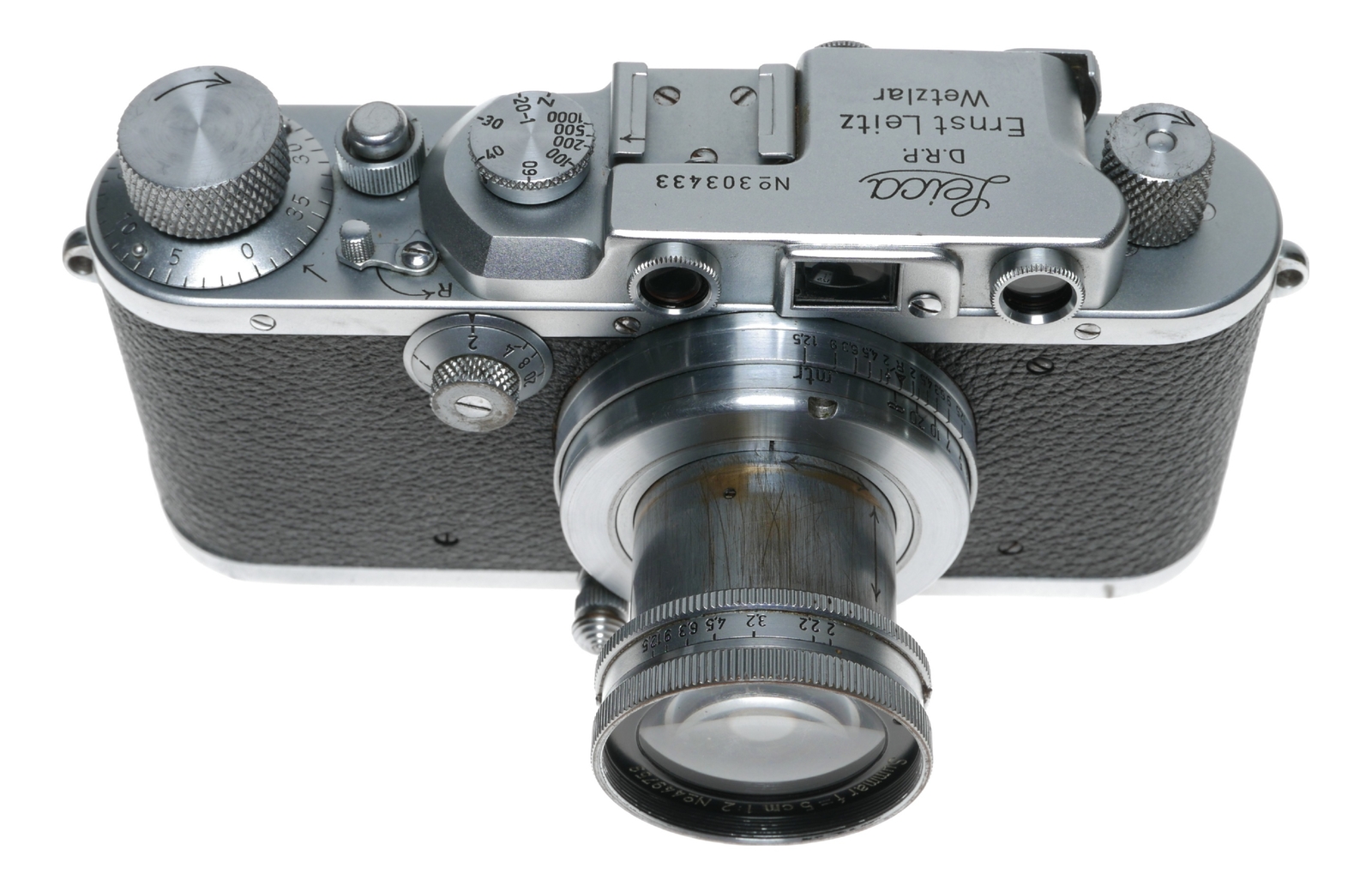 Leica IIIa LTM Leitz film camera Summar f=5cm f2 lens case cap