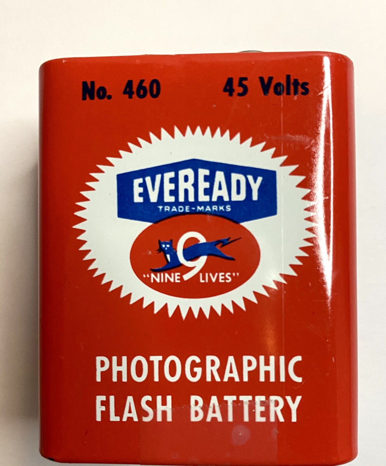 EveReady Vintage Black Cat Photographic Flash Battery 45 Volt “Nine Lives” USA