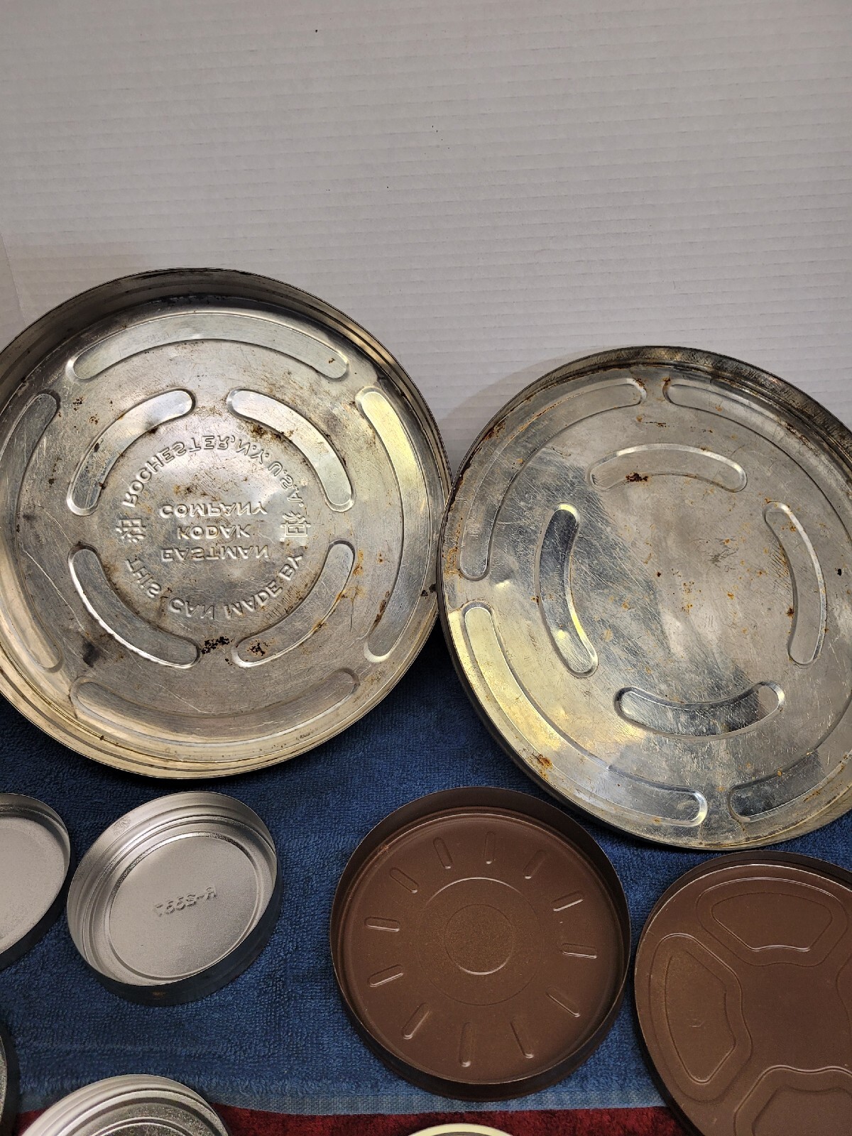 Vintage Film Reel Holder Tins Set