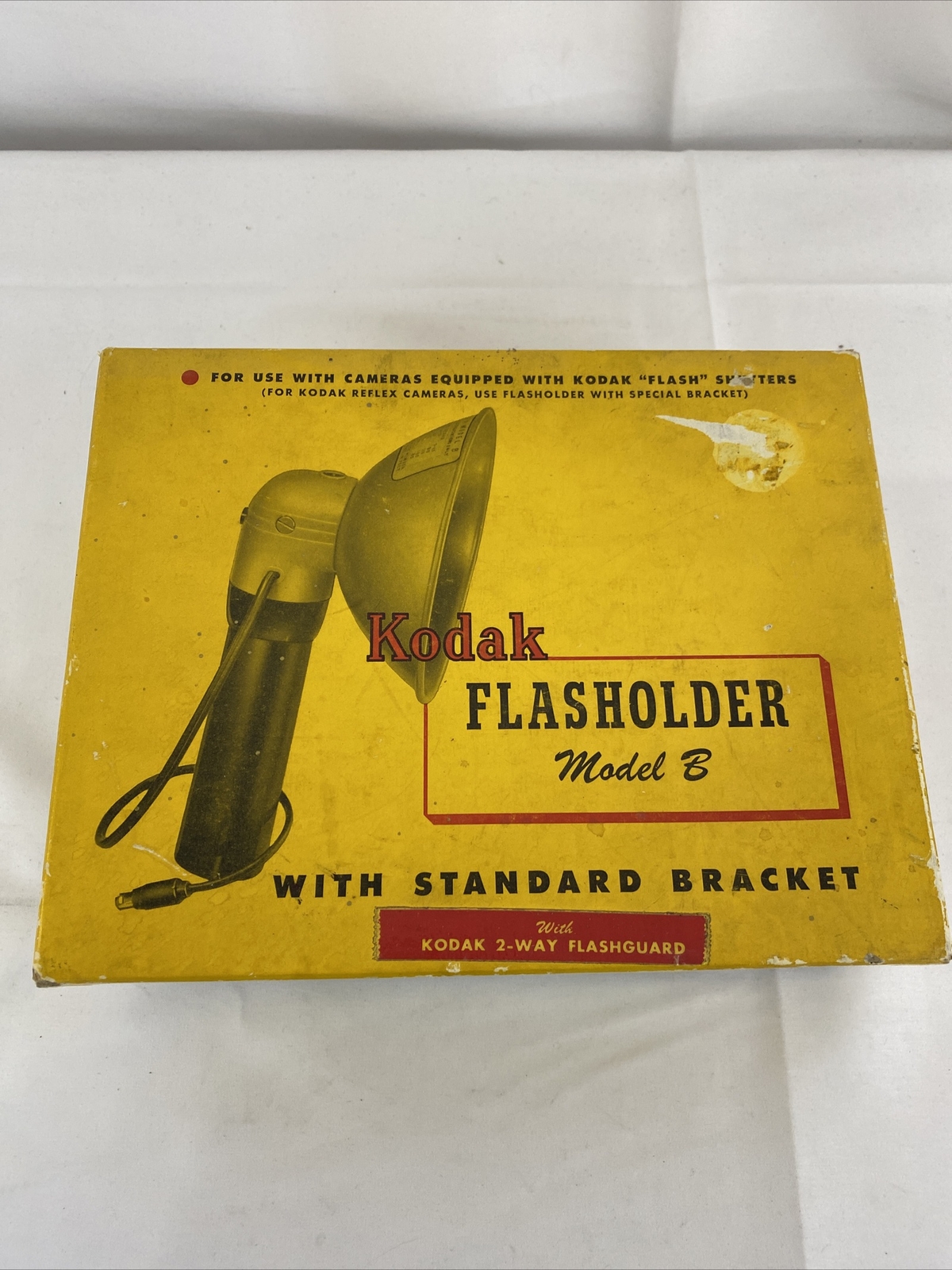 Kodak camera flash holder B w bracket box kodaguide flashguard Untested