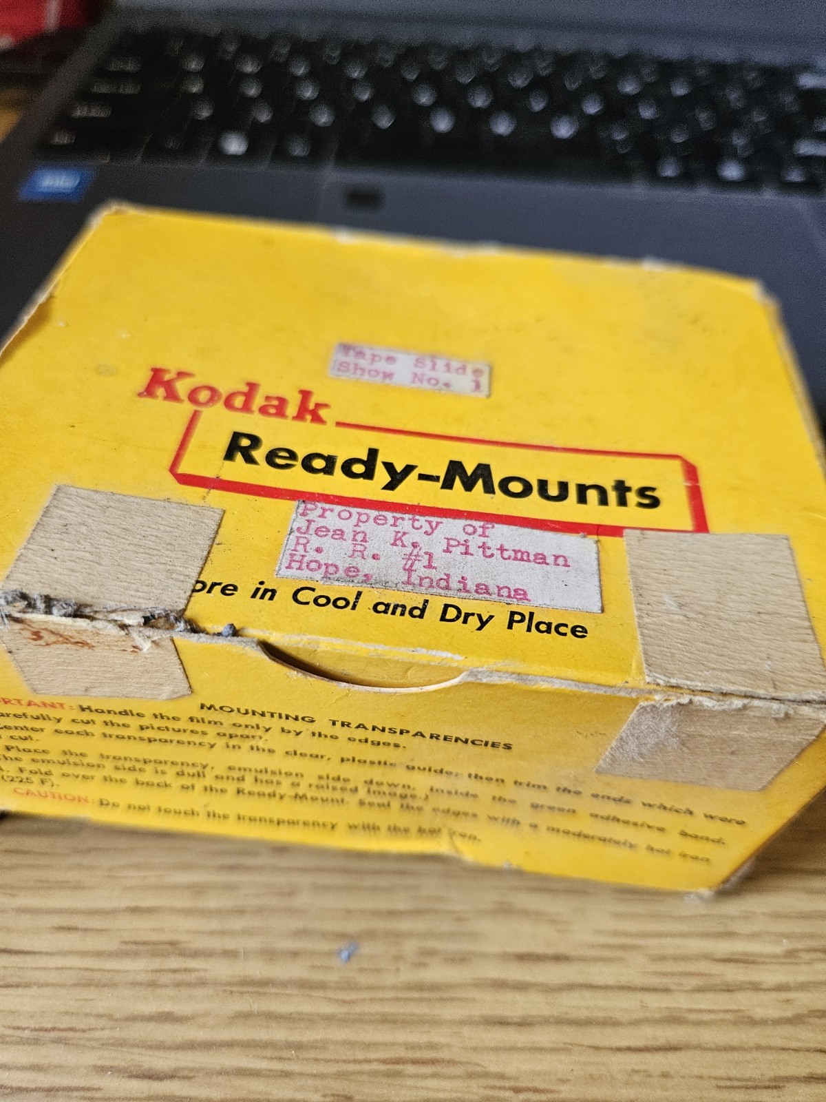 Vintage Kodak Ready Mounts Box Only 2 For 20 Great Shape