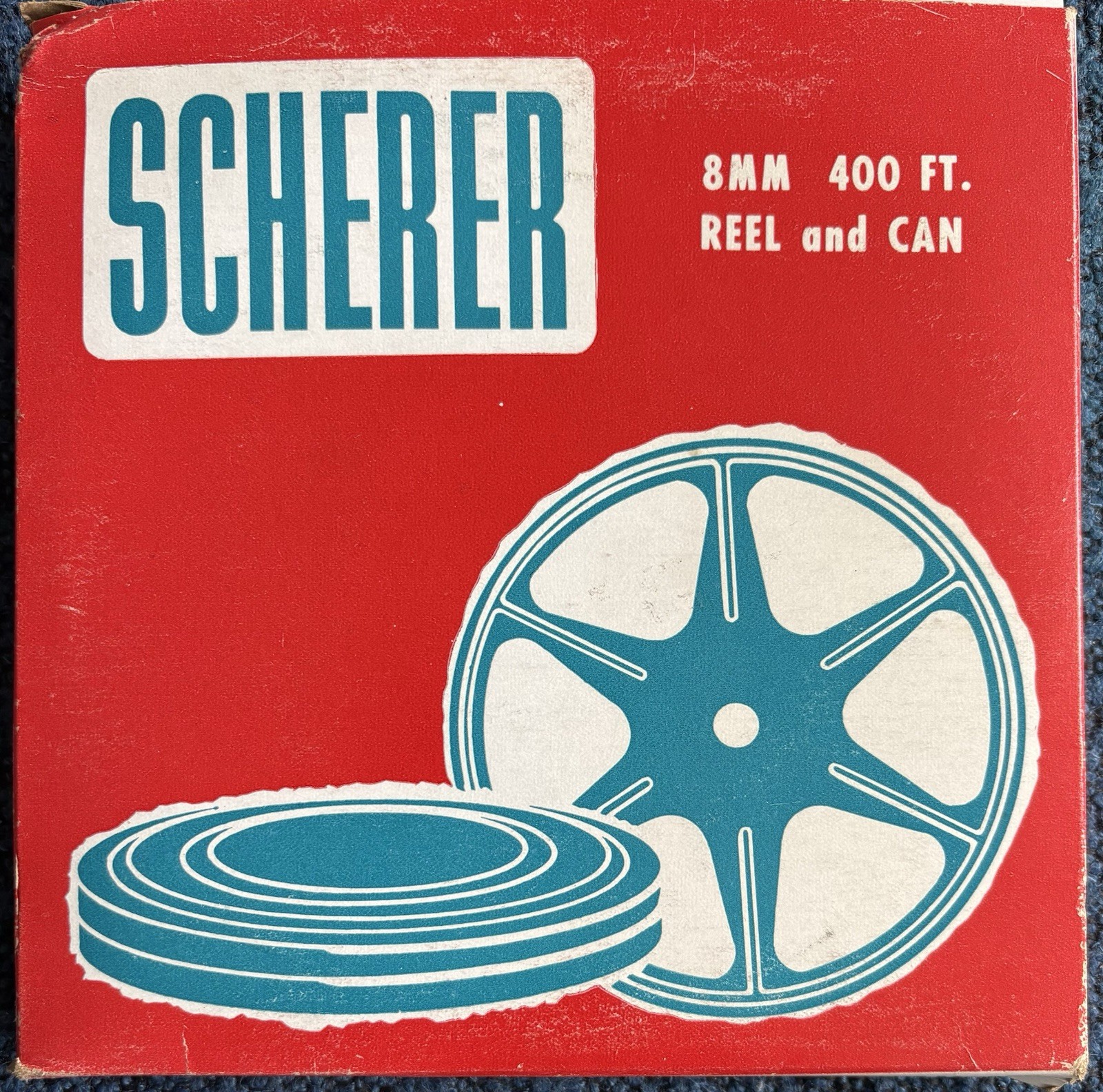 Scherer Dual 8 mm 400 ft. Film Reel and Can Set LN/EX vtg Movie Projector Parts
