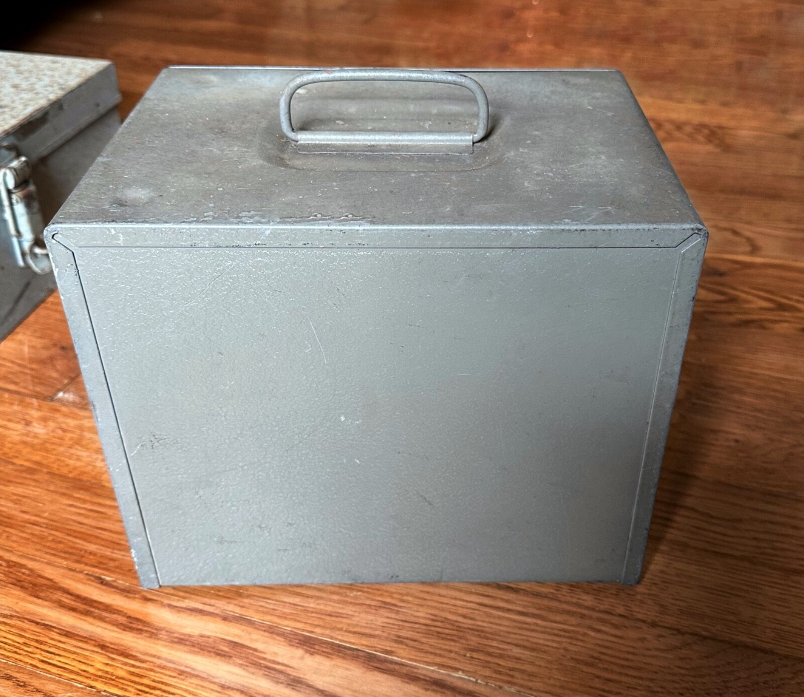 Vintage Brumberger 12 Film Reel Holder Carry Case Metal Box Home Movies 1950’s
