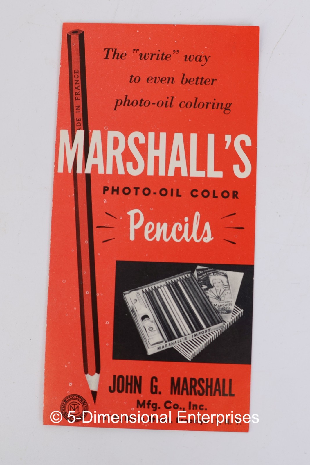 Vintage Marshall’s Photo-Oil Colors – Student Set In Box with Leaflets