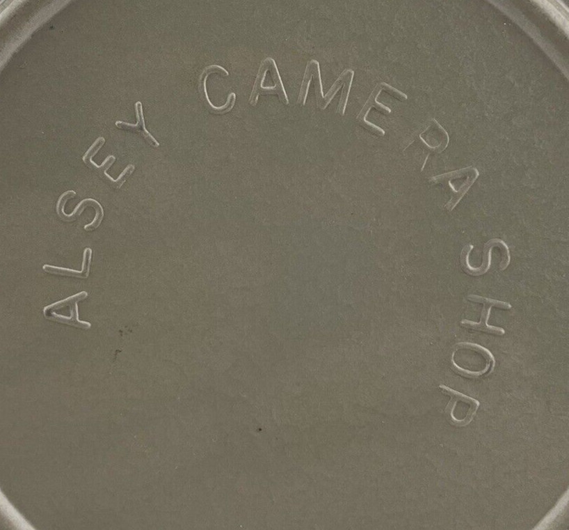 5″ Brown 200′ 8mm Film Take Up Reel Canister Embossed Alsey Camera Shop