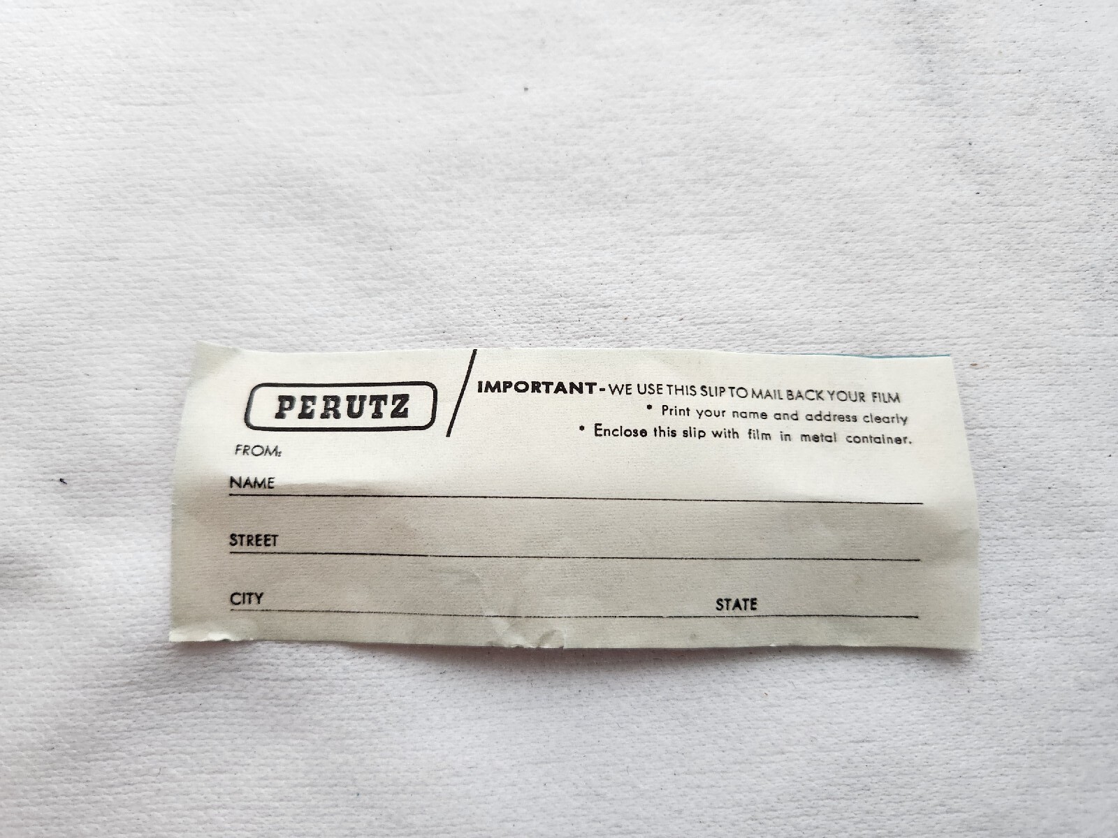Vintage Perutz 35mm Film Canister Box Packaging
