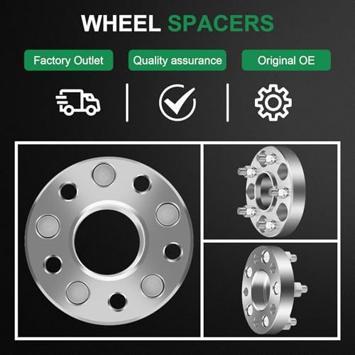 2 pcs 5LUG 20mm Wheel Spacers Adapters 5×100/5×112 with 12×1.5 Studs 66.6CB