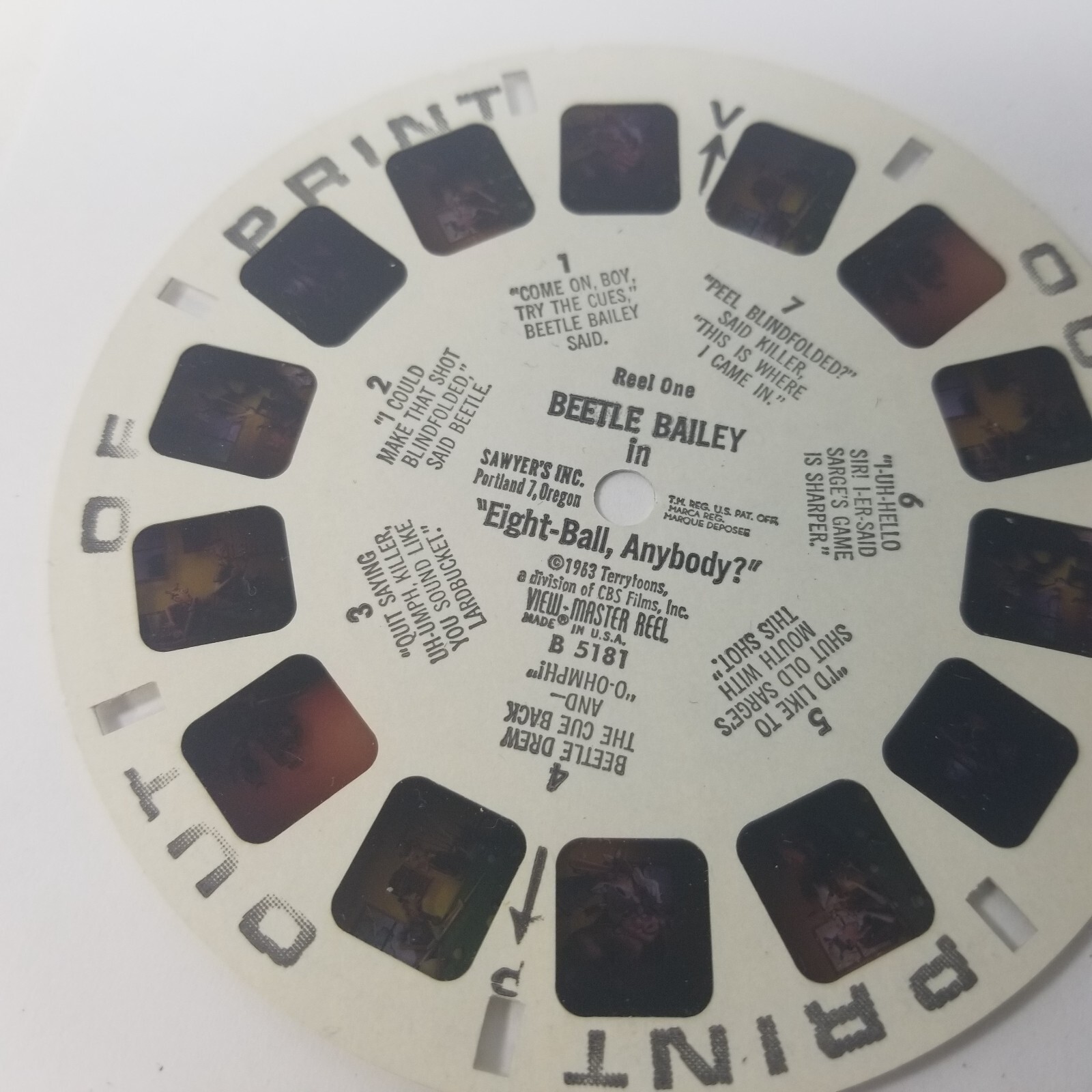 Viewmaster Reels Lot Beetle Bailey, The Three, Children’s Zoo, Little, Elves &