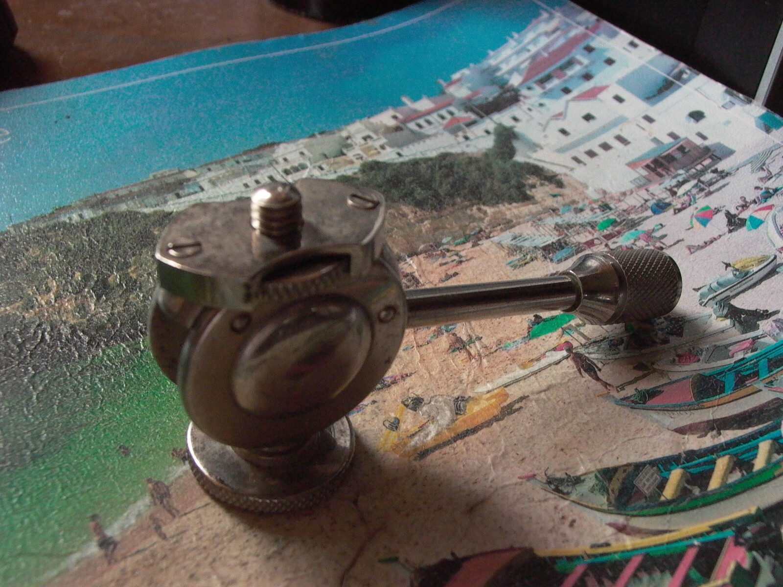 small heavy chromed Tripod Ball head for tiny tripods Japan No Name