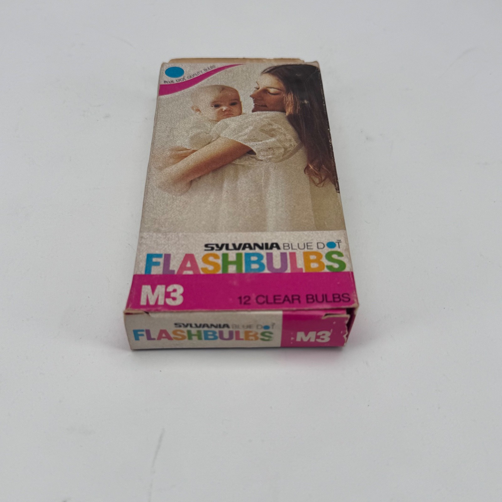 Vintage Sylvania Blue Dot M3 Flashbulbs 12 Clear Bulbs Camera Flash USA
